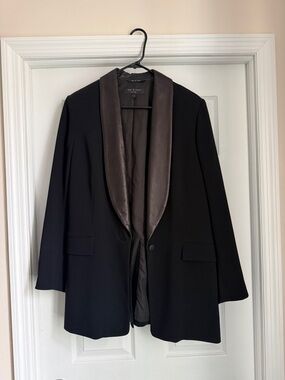 rag & bone Black Leather lamb leather and cotton Blazer